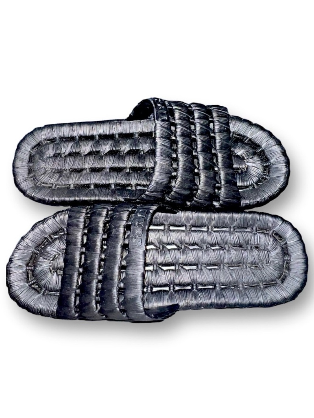 TECS Slides Flexible PVC Lightweight Waterproof Sandals Women Size 6 Black New